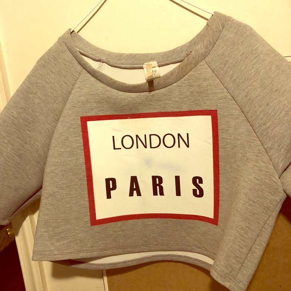 - Thermal crop sweat shirt
